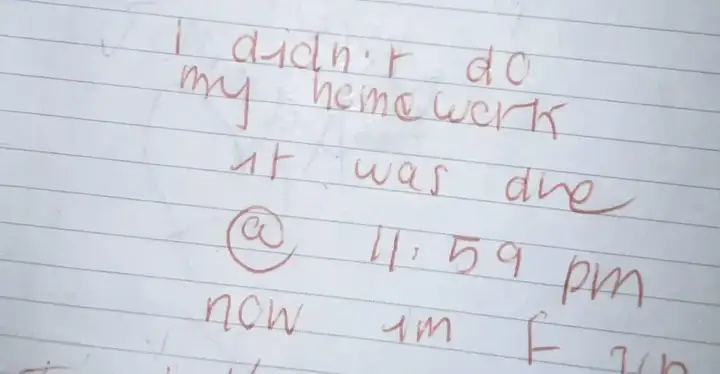Privacy-screened original handwritten confession note: 11:59