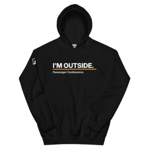 I’m Outside Hoodie – Black