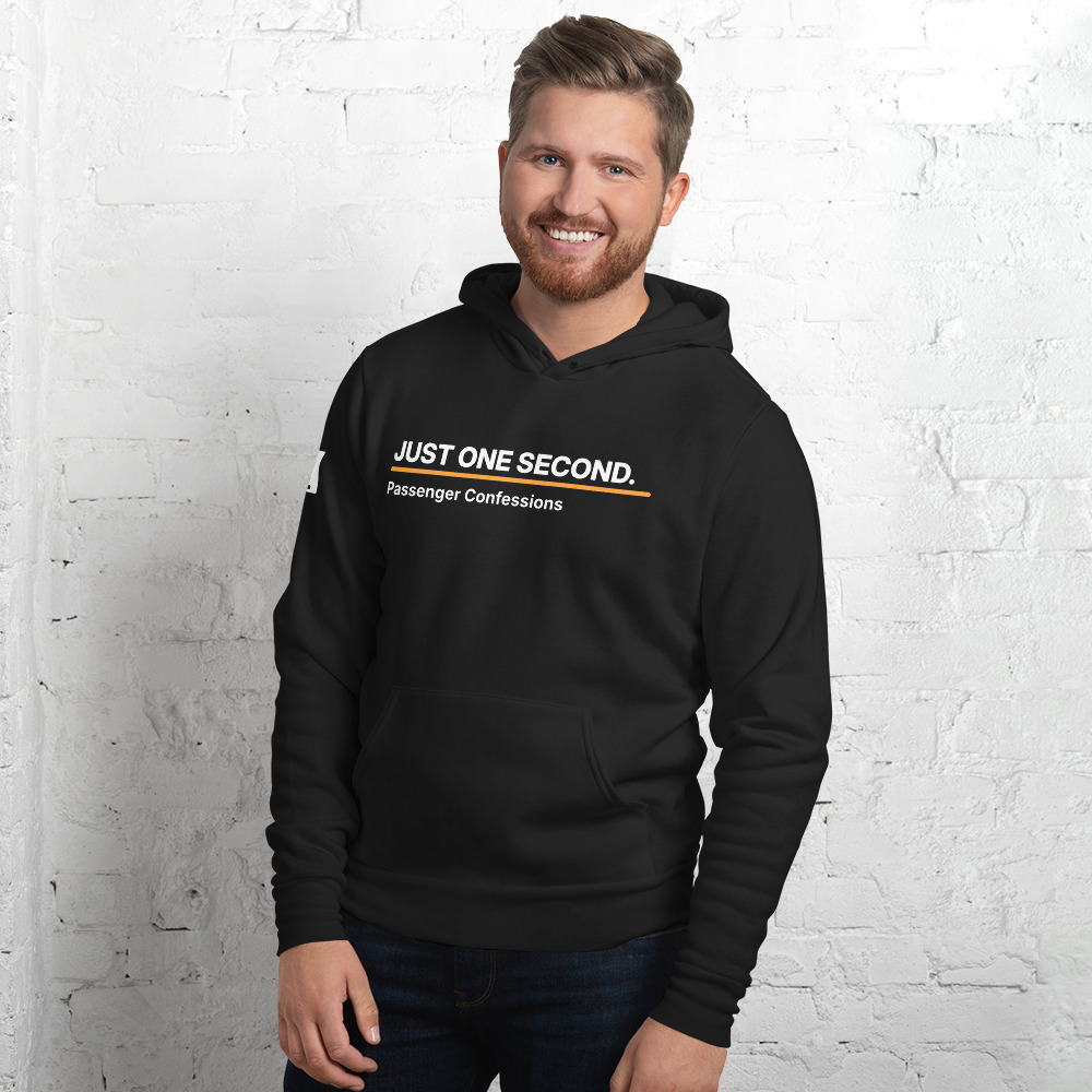 Just One Second Hoodie – Black