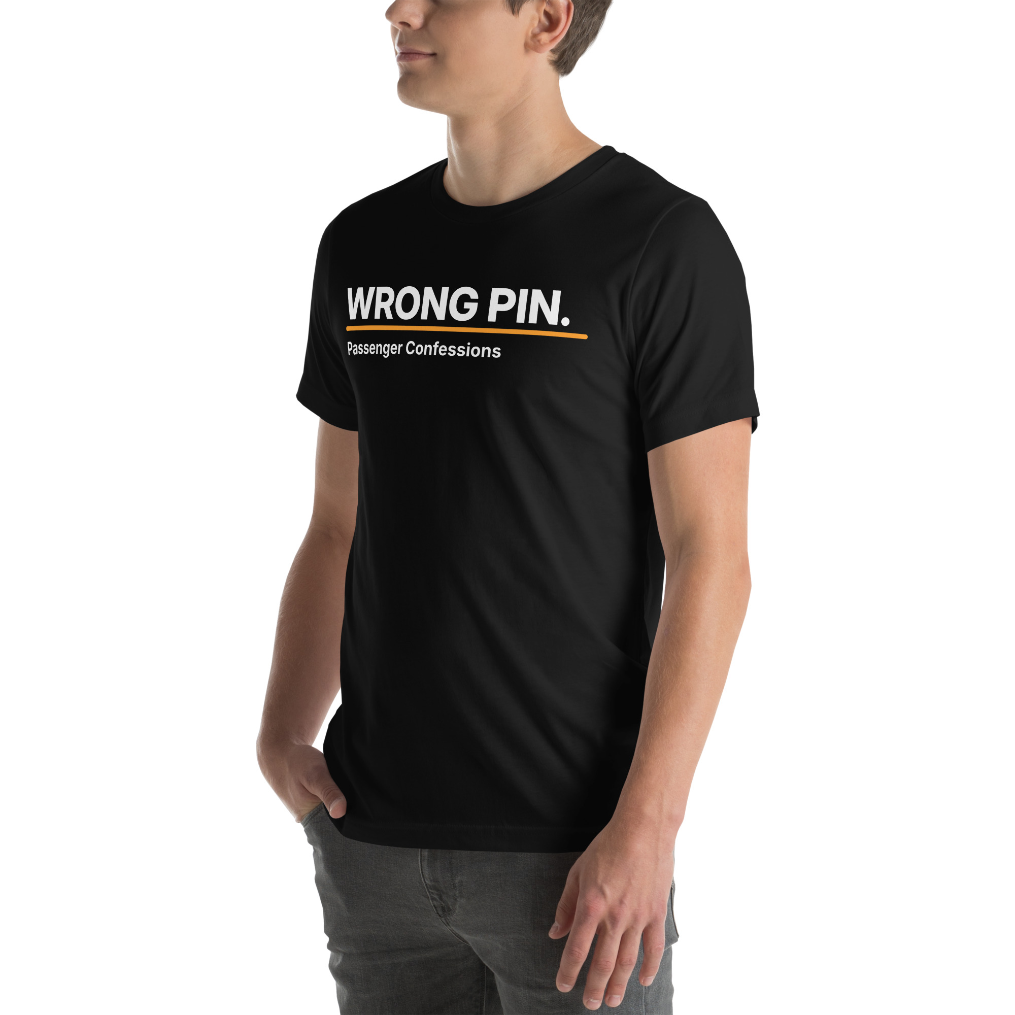 Wrong Pin T-Shirt – Black - Image 4