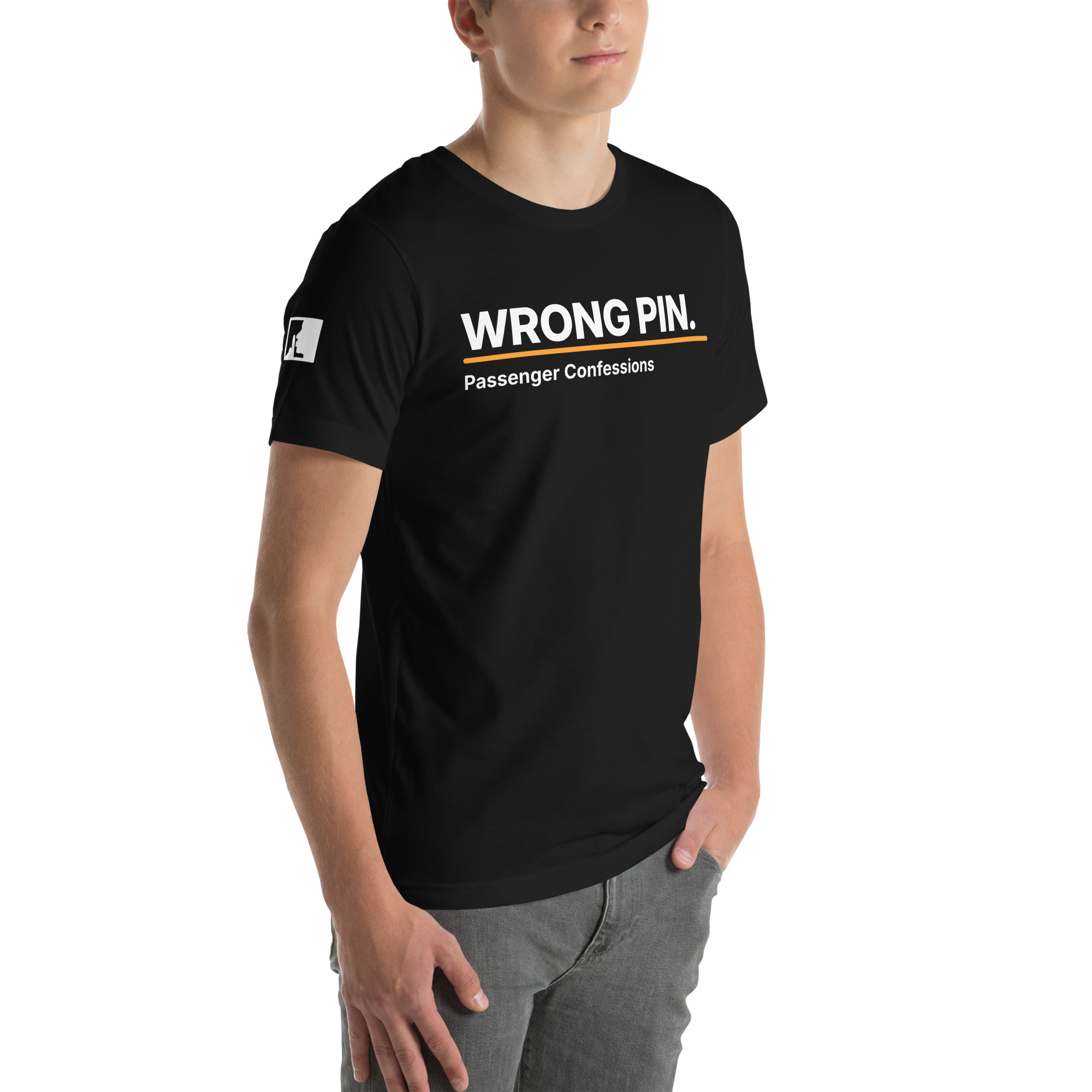 Wrong Pin T-Shirt – Black - Image 6